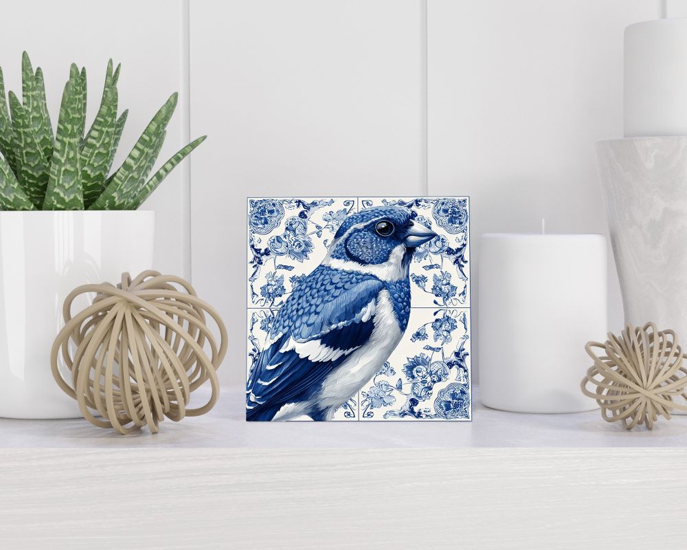 Tegel 15X15 Cm Met Delfts Blauw Cadeau Decoratie | Tegeltjes Met Tekst | Tegeltjes Met Spreuken | Collega | Oma | Opa | Pensioen | Mama | Papa | Vriend Tegel 15x15 cm Delfts blauw