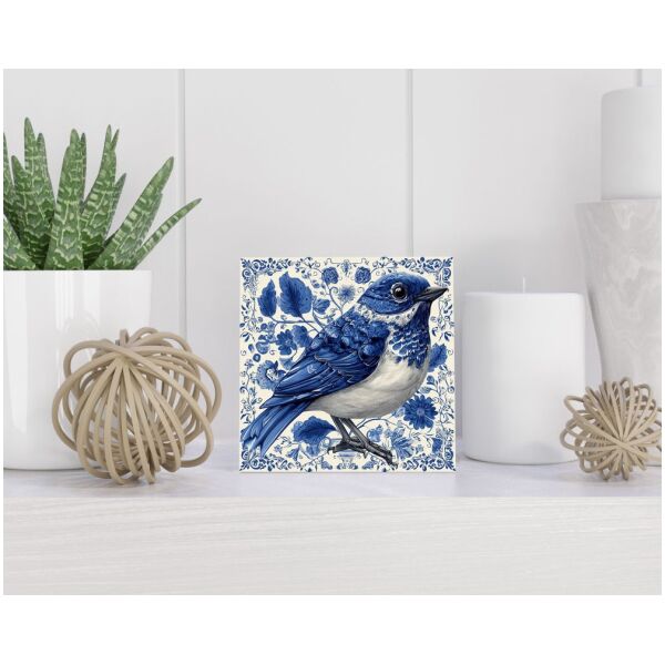 Tegel 15X15 Cm Met Delfts Blauw Cadeau Decoratie | Tegeltjes Met Tekst | Tegeltjes Met Spreuken | Collega | Oma | Opa | Pensioen | Mama | Papa | Vriend Tegel 15x15 cm Delfts blauw