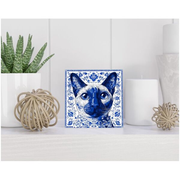 Tegel 15X15 Cm Met Delfts Blauw Cadeau Decoratie | Tegeltjes Met Tekst | Tegeltjes Met Spreuken | Collega | Oma | Opa | Pensioen | Mama | Papa | Vriend Tegel 15x15 cm Delfts blauw