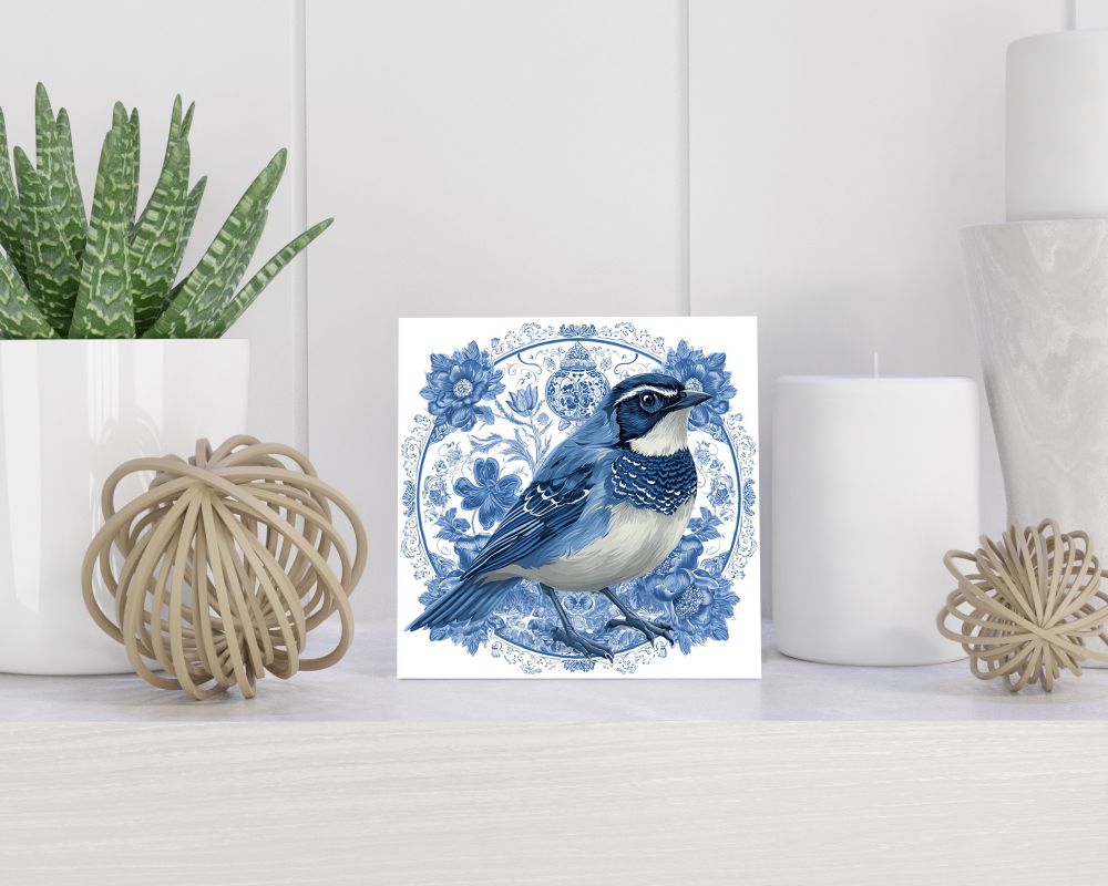 Tegel 15X15 Cm Met Delfts Blauw Cadeau Decoratie | Tegeltjes Met Tekst | Tegeltjes Met Spreuken | Collega | Oma | Opa | Pensioen | Mama | Papa | Vriend Tegel 15x15 cm Delfts blauw