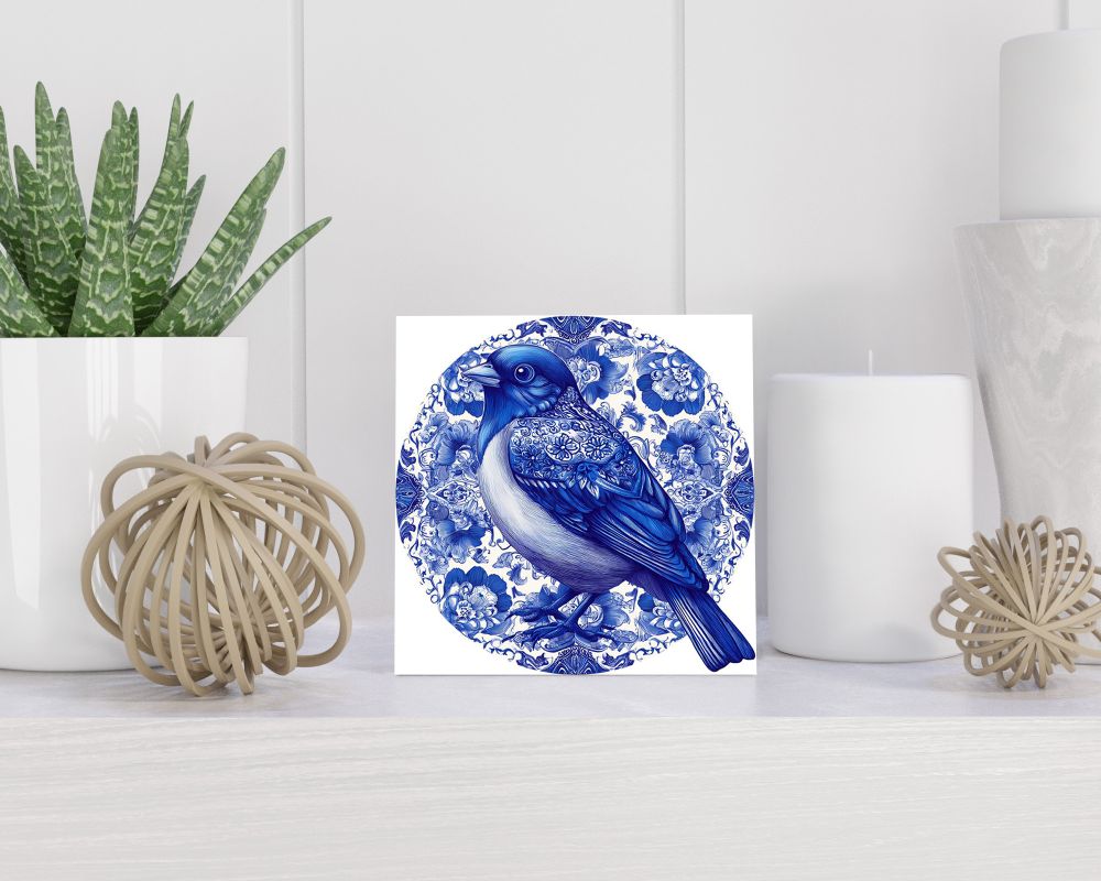 Tegel 15X15 Cm Met Delfts Blauw Cadeau Decoratie | Tegeltjes Met Tekst | Tegeltjes Met Spreuken | Collega | Oma | Opa | Pensioen | Mama | Papa | Vriend Tegel 15x15 cm Delfts blauw