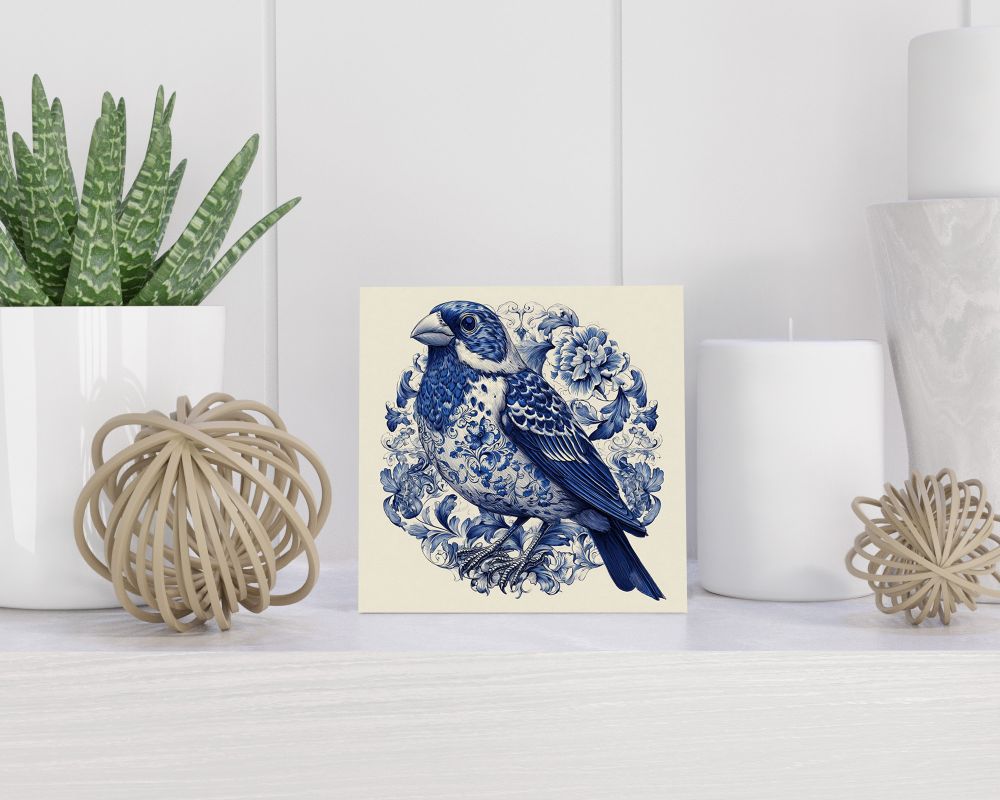 Tegel 15X15 Cm Met Delfts Blauw Cadeau Decoratie | Tegeltjes Met Tekst | Tegeltjes Met Spreuken | Collega | Oma | Opa | Pensioen | Mama | Papa | Vriend Tegel 15x15 cm Delfts blauw