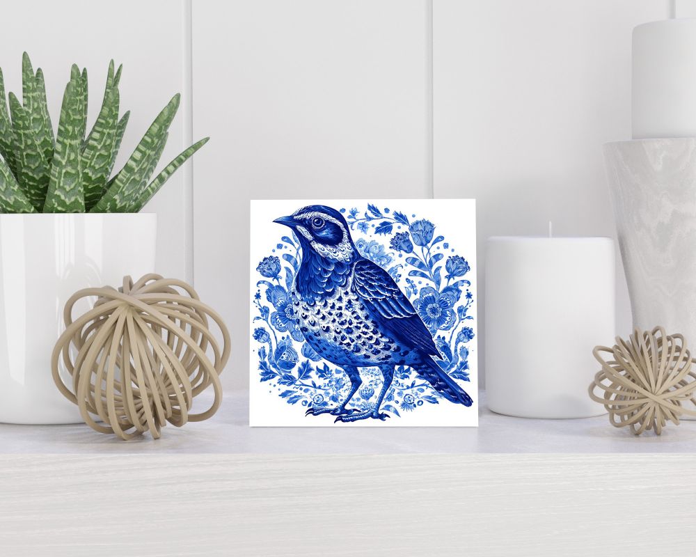 Tegel 15X15 Cm Met Delfts Blauw Cadeau Decoratie | Tegeltjes Met Tekst | Tegeltjes Met Spreuken | Collega | Oma | Opa | Pensioen | Mama | Papa | Vriend Tegel 15x15 cm Delfts blauw