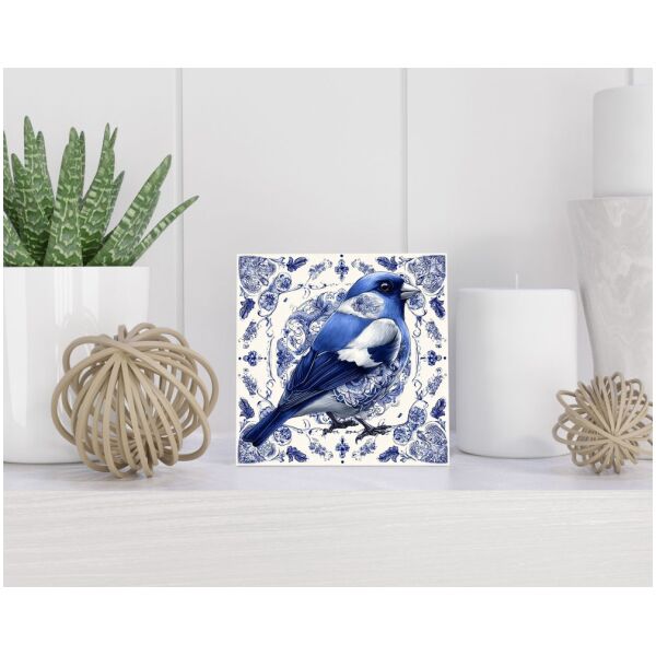 Tegel 15X15 Cm Met Delfts Blauw Cadeau Decoratie | Tegeltjes Met Tekst | Tegeltjes Met Spreuken | Collega | Oma | Opa | Pensioen | Mama | Papa | Vriend Tegel 15x15 cm Delfts blauw