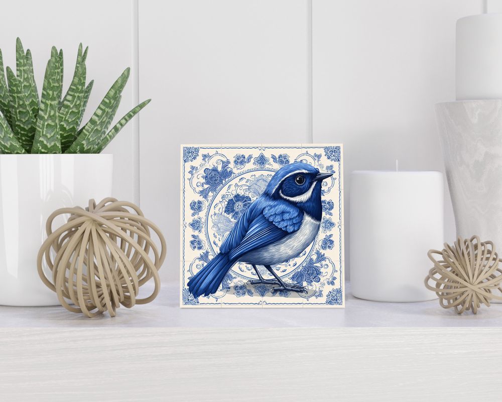 Tegel 15X15 Cm Met Delfts Blauw Cadeau Decoratie | Tegeltjes Met Tekst | Tegeltjes Met Spreuken | Collega | Oma | Opa | Pensioen | Mama | Papa | Vriend Tegel 15x15 cm Delfts blauw