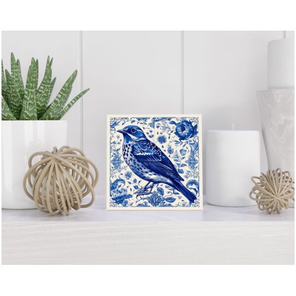 Tegel 15X15 Cm Met Delfts Blauw Cadeau Decoratie | Tegeltjes Met Tekst | Tegeltjes Met Spreuken | Collega | Oma | Opa | Pensioen | Mama | Papa | Vriend Tegel 15x15 cm Delfts blauw