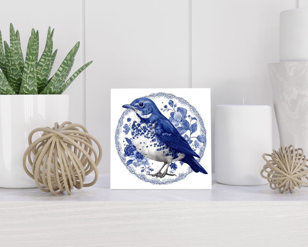 Tegel 15X15 Cm Met Delfts Blauw Cadeau Decoratie | Tegeltjes Met Tekst | Tegeltjes Met Spreuken | Collega | Oma | Opa | Pensioen | Mama | Papa | Vriend Tegel 15x15 cm Delfts blauw