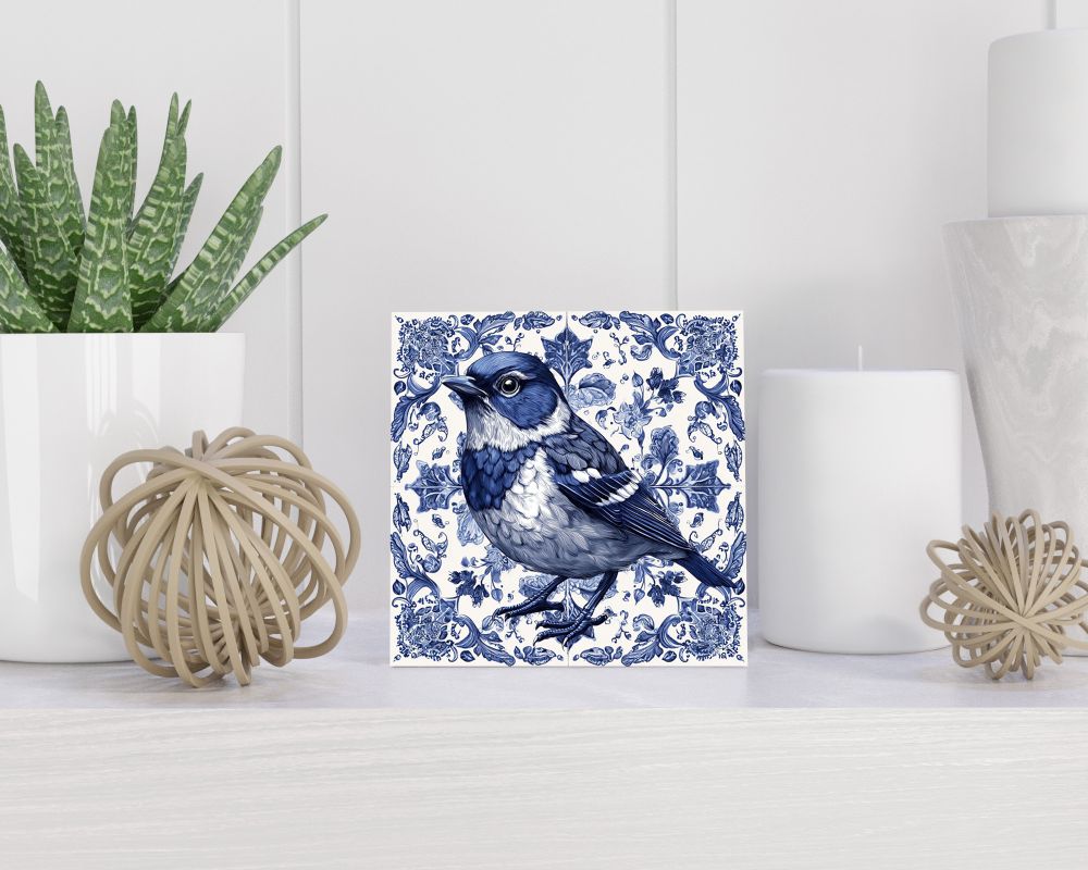 Tegel 15X15 Cm Met Delfts Blauw Cadeau Decoratie | Tegeltjes Met Tekst | Tegeltjes Met Spreuken | Collega | Oma | Opa | Pensioen | Mama | Papa | Vriend Tegel 15x15 cm Delfts blauw