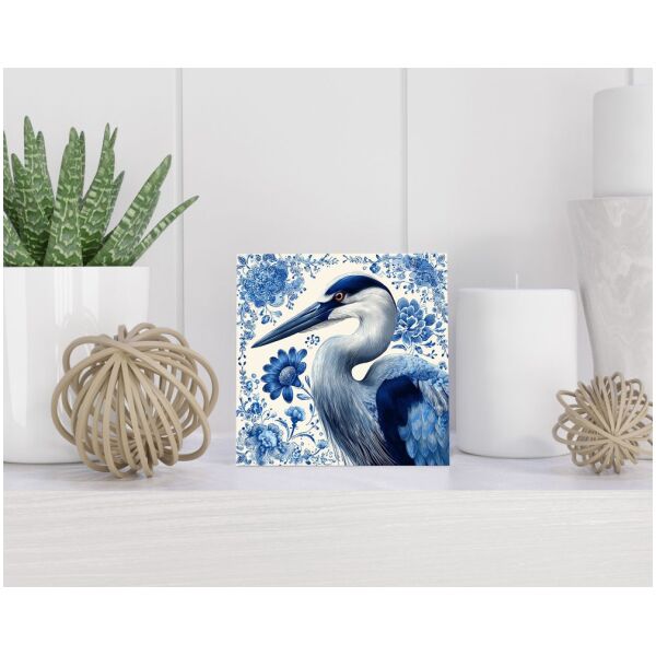 Tegel 15X15 Cm Met Delfts Blauw Cadeau Decoratie | Tegeltjes Met Tekst | Tegeltjes Met Spreuken | Collega | Oma | Opa | Pensioen | Mama | Papa | Vriend Tegel 15x15 cm Delfts blauw