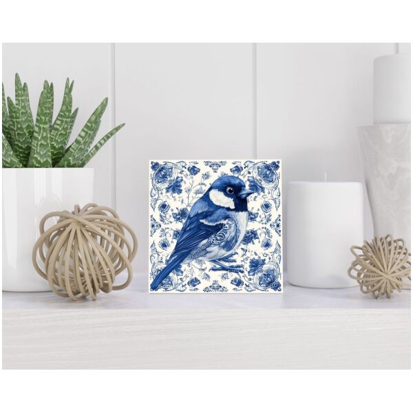 Tegel 15X15 Cm Met Delfts Blauw Cadeau Decoratie | Tegeltjes Met Tekst | Tegeltjes Met Spreuken | Collega | Oma | Opa | Pensioen | Mama | Papa | Vriend Tegel 15x15 cm Delfts blauw