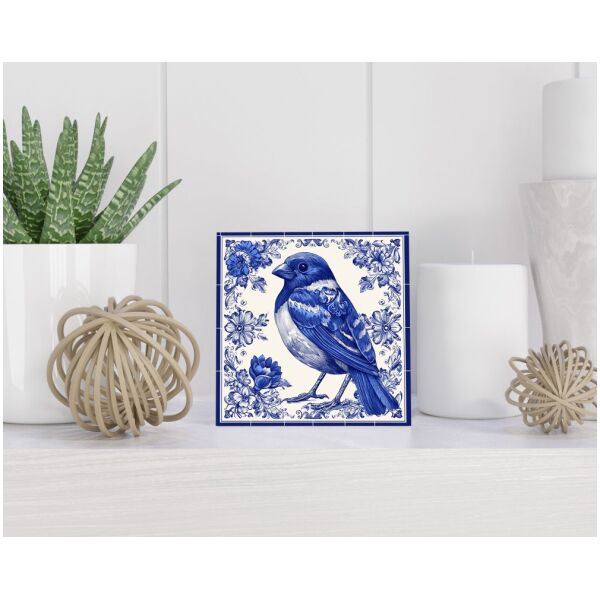 Tegel 15X15 Cm Met Delfts Blauw Cadeau Decoratie | Tegeltjes Met Tekst | Tegeltjes Met Spreuken | Collega | Oma | Opa | Pensioen | Mama | Papa | Vriend Tegel 15x15 cm Delfts blauw