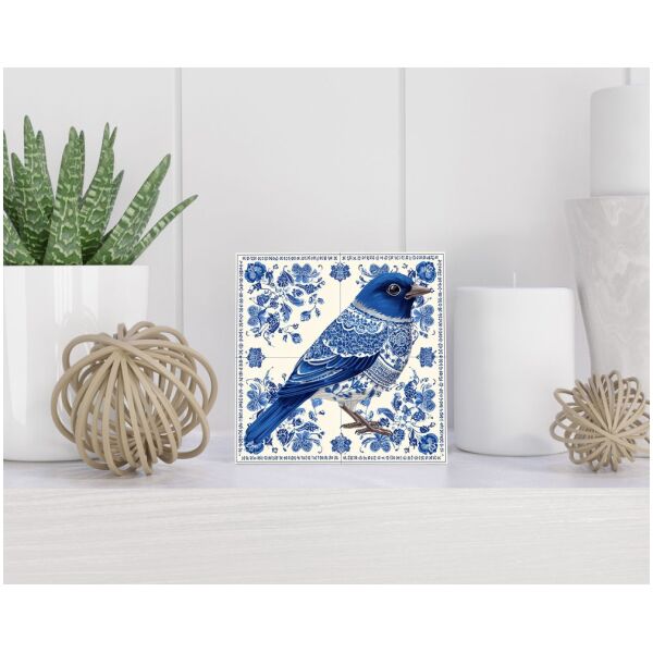 Tegel 15X15 Cm Met Delfts Blauw Cadeau Decoratie | Tegeltjes Met Tekst | Tegeltjes Met Spreuken | Collega | Oma | Opa | Pensioen | Mama | Papa | Vriend Tegel 15x15 cm Delfts blauw