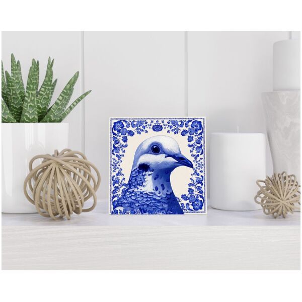 Tegel 15X15 Cm Met Delfts Blauw Cadeau Decoratie | Tegeltjes Met Tekst | Tegeltjes Met Spreuken | Collega | Oma | Opa | Pensioen | Mama | Papa | Vriend Tegel 15x15 cm Delfts blauw