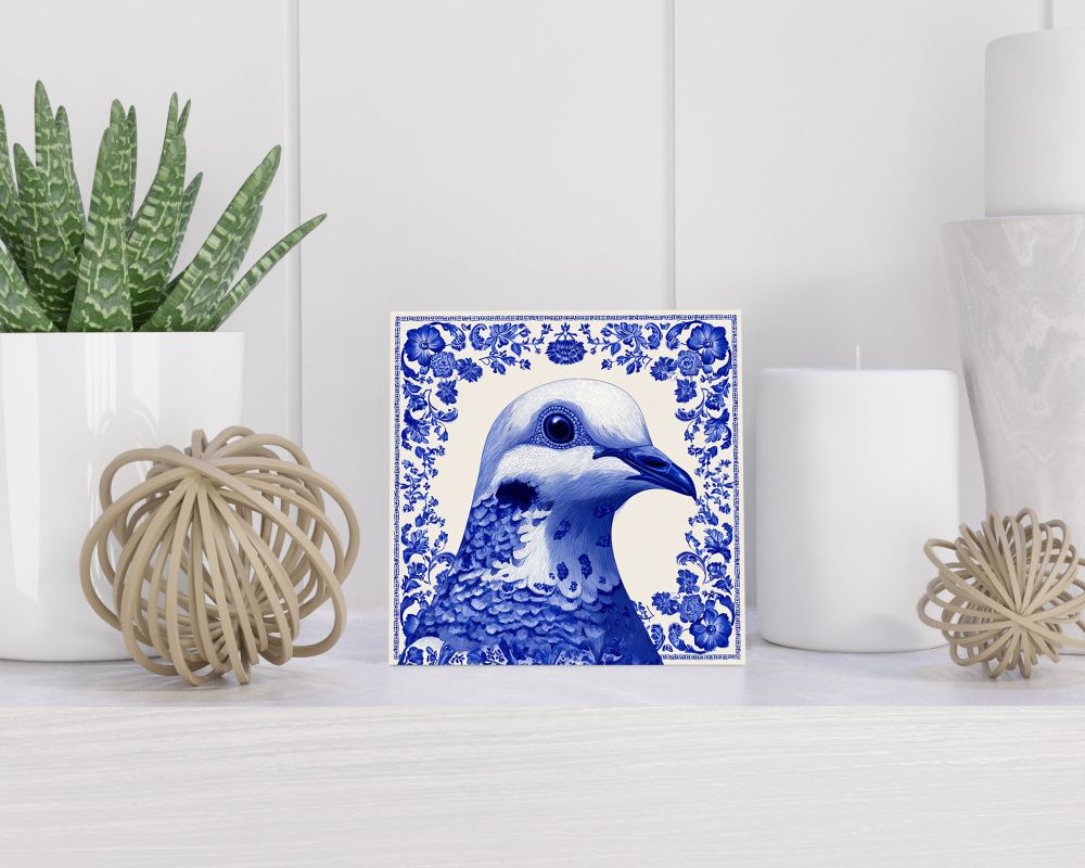 Tegel 15X15 Cm Met Delfts Blauw Cadeau Decoratie | Tegeltjes Met Tekst | Tegeltjes Met Spreuken | Collega | Oma | Opa | Pensioen | Mama | Papa | Vriend Tegel 15x15 cm Delfts blauw