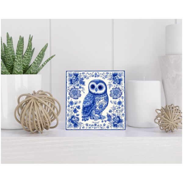 Tegel 15X15 Cm Met Delfts Blauw Cadeau Decoratie | Tegeltjes Met Tekst | Tegeltjes Met Spreuken | Collega | Oma | Opa | Pensioen | Mama | Papa | Vriend Tegel 15x15 cm Delfts blauw