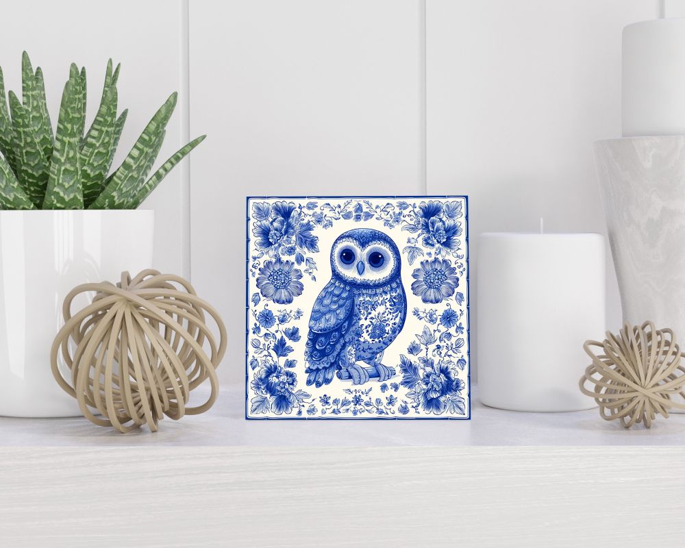Tegel 15X15 Cm Met Delfts Blauw Cadeau Decoratie | Tegeltjes Met Tekst | Tegeltjes Met Spreuken | Collega | Oma | Opa | Pensioen | Mama | Papa | Vriend Tegel 15x15 cm Delfts blauw