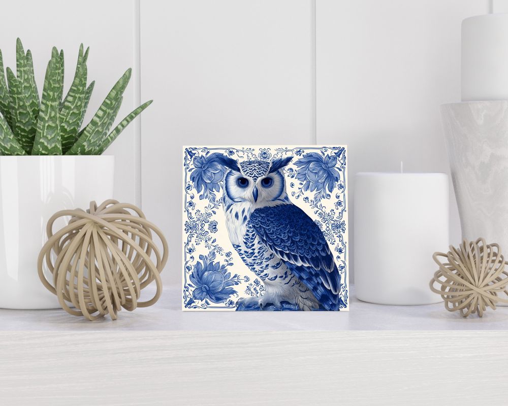 Tegel 15X15 Cm Met Delfts Blauw Cadeau Decoratie | Tegeltjes Met Tekst | Tegeltjes Met Spreuken | Collega | Oma | Opa | Pensioen | Mama | Papa | Vriend Tegel 15x15 cm Delfts blauw