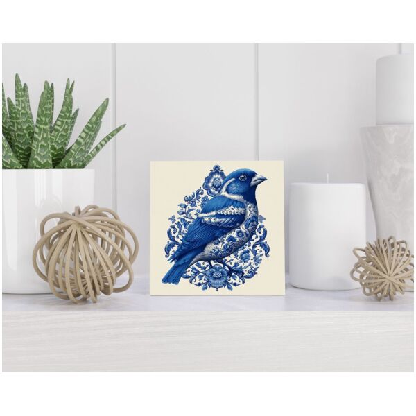 Tegel 15X15 Cm Met Delfts Blauw Cadeau Decoratie | Tegeltjes Met Tekst | Tegeltjes Met Spreuken | Collega | Oma | Opa | Pensioen | Mama | Papa | Vriend Tegel 15x15 cm Delfts blauw