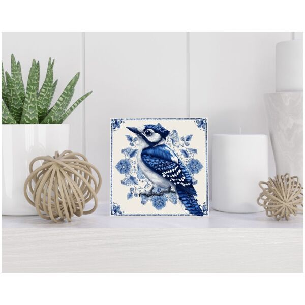 Tegel 15X15 Cm Met Delfts Blauw Cadeau Decoratie | Tegeltjes Met Tekst | Tegeltjes Met Spreuken | Collega | Oma | Opa | Pensioen | Mama | Papa | Vriend Tegel 15x15 cm Delfts blauw