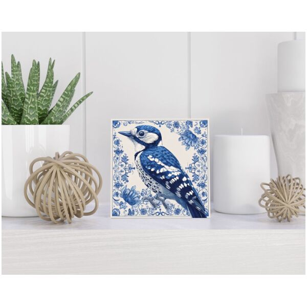 Tegel 15X15 Cm Met Delfts Blauw Cadeau Decoratie | Tegeltjes Met Tekst | Tegeltjes Met Spreuken | Collega | Oma | Opa | Pensioen | Mama | Papa | Vriend Tegel 15x15 cm Delfts blauw