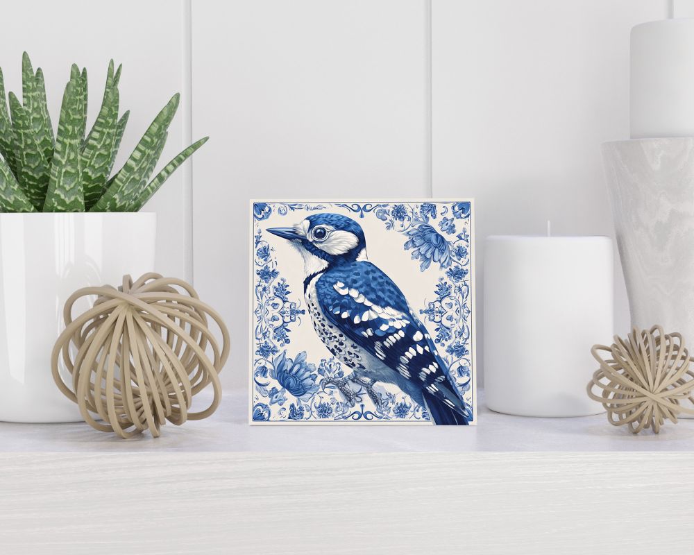 Tegel 15X15 Cm Met Delfts Blauw Cadeau Decoratie | Tegeltjes Met Tekst | Tegeltjes Met Spreuken | Collega | Oma | Opa | Pensioen | Mama | Papa | Vriend Tegel 15x15 cm Delfts blauw