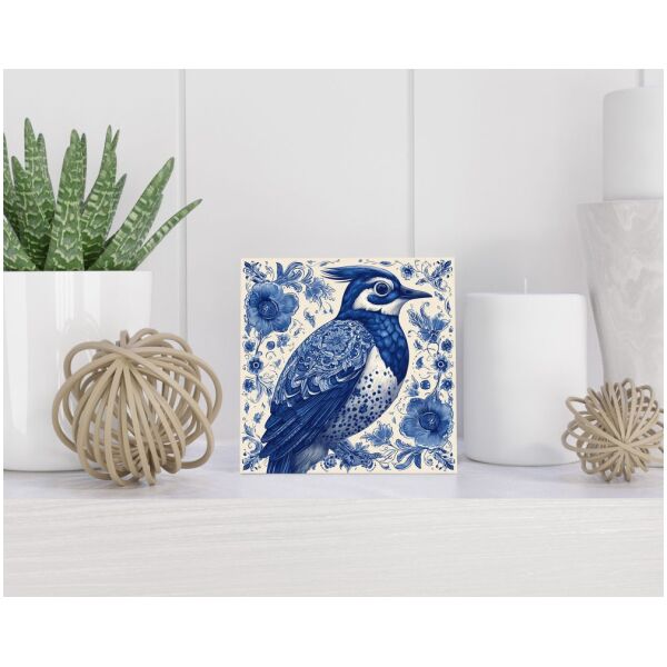 Tegel 15X15 Cm Met Delfts Blauw Cadeau Decoratie | Tegeltjes Met Tekst | Tegeltjes Met Spreuken | Collega | Oma | Opa | Pensioen | Mama | Papa | Vriend Tegel 15x15 cm Delfts blauw