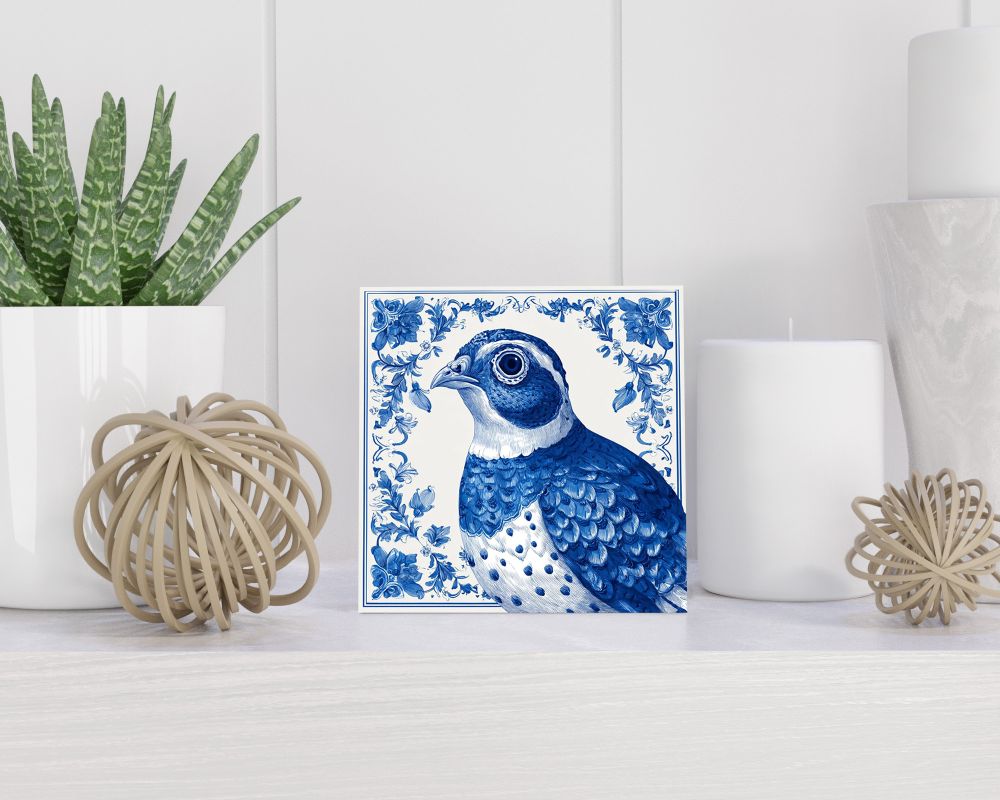 Tegel 15X15 Cm Met Delfts Blauw Cadeau Decoratie | Tegeltjes Met Tekst | Tegeltjes Met Spreuken | Collega | Oma | Opa | Pensioen | Mama | Papa | Vriend Tegel 15x15 cm Delfts blauw