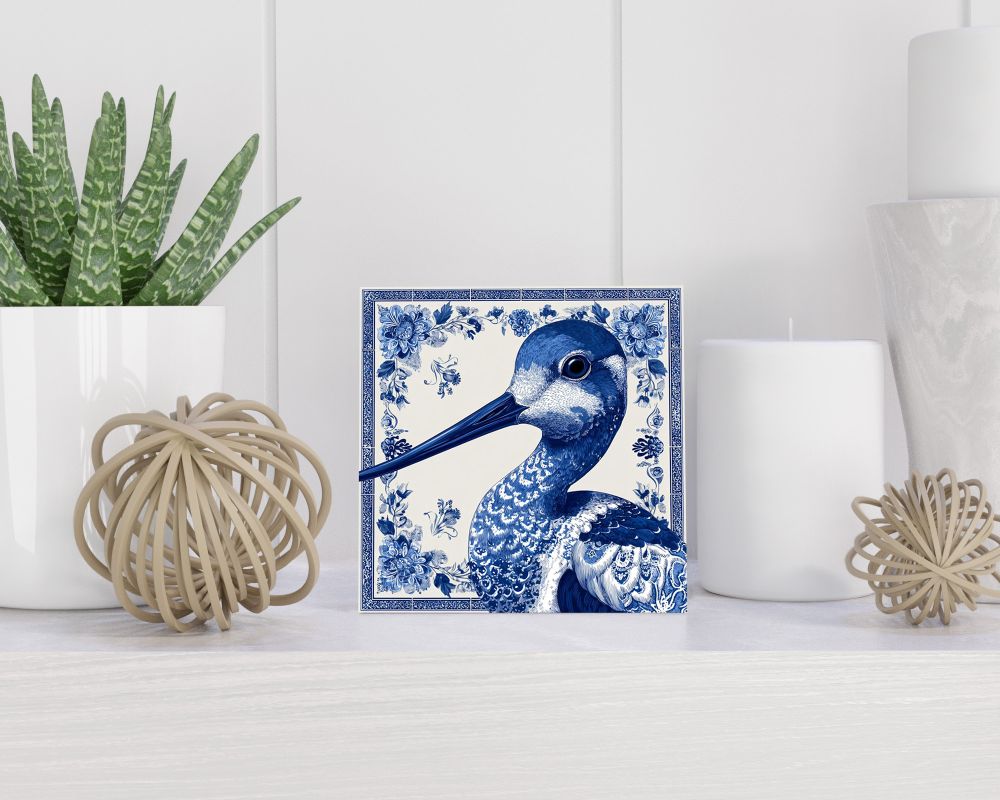 Tegel 15X15 Cm Met Delfts Blauw Cadeau Decoratie | Tegeltjes Met Tekst | Tegeltjes Met Spreuken | Collega | Oma | Opa | Pensioen | Mama | Papa | Vriend Tegel 15x15 cm Delfts blauw