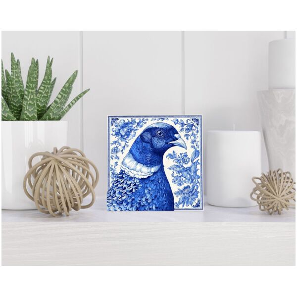 Tegel 15X15 Cm Met Delfts Blauw Cadeau Decoratie | Tegeltjes Met Tekst | Tegeltjes Met Spreuken | Collega | Oma | Opa | Pensioen | Mama | Papa | Vriend Tegel 15x15 cm Delfts blauw