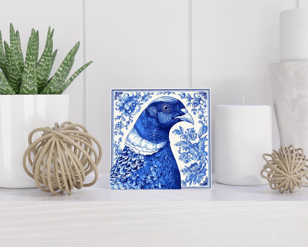 Tegel 15X15 Cm Met Delfts Blauw Cadeau Decoratie | Tegeltjes Met Tekst | Tegeltjes Met Spreuken | Collega | Oma | Opa | Pensioen | Mama | Papa | Vriend Tegel 15x15 cm Delfts blauw