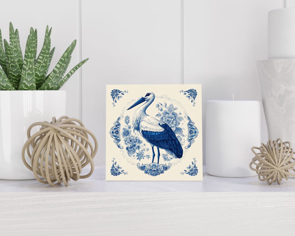 Tegel 15X15 Cm Met Delfts Blauw Cadeau Decoratie | Tegeltjes Met Tekst | Tegeltjes Met Spreuken | Collega | Oma | Opa | Pensioen | Mama | Papa | Vriend Tegel 15x15 cm Delfts blauw