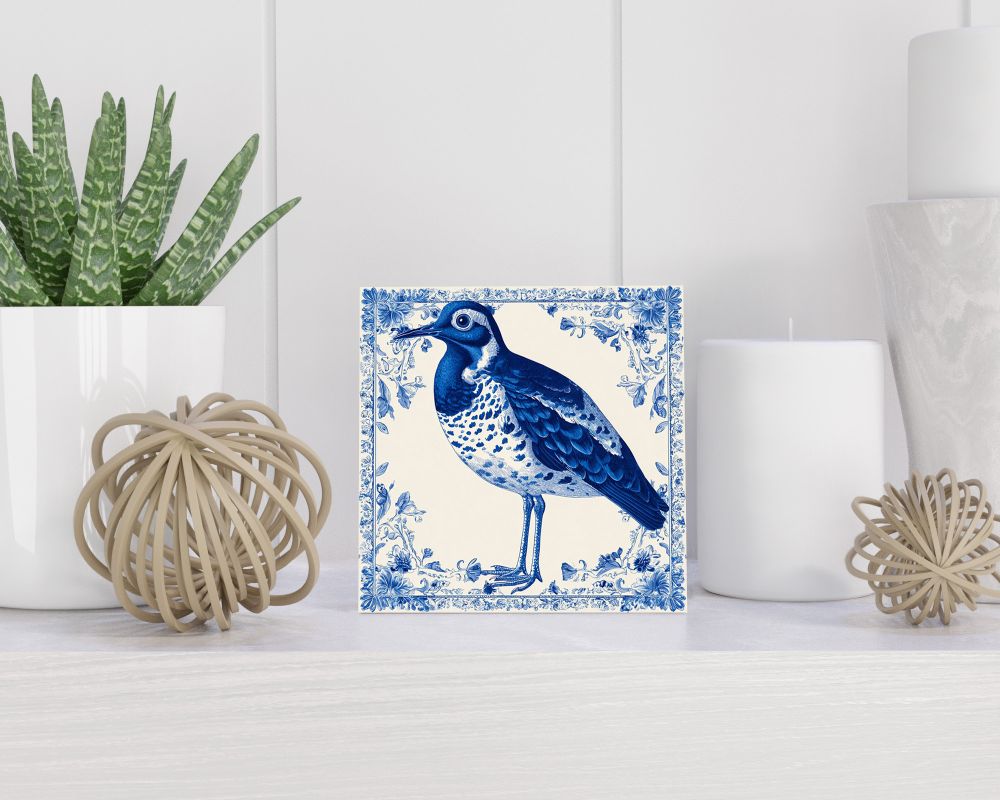 Tegel 15X15 Cm Met Delfts Blauw Cadeau Decoratie | Tegeltjes Met Tekst | Tegeltjes Met Spreuken | Collega | Oma | Opa | Pensioen | Mama | Papa | Vriend Tegel 15x15 cm Delfts blauw