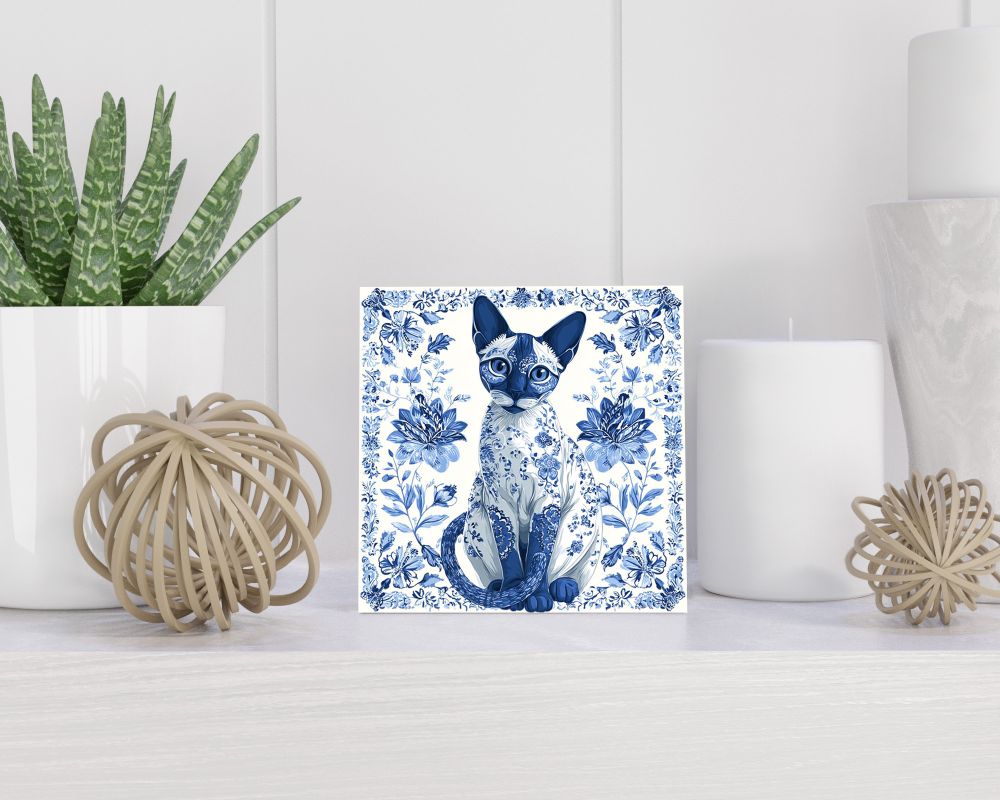 Tegel 15X15 Cm Met Delfts Blauw Cadeau Decoratie | Tegeltjes Met Tekst | Tegeltjes Met Spreuken | Collega | Oma | Opa | Pensioen | Mama | Papa | Vriend Tegel 15x15 cm Delfts blauw