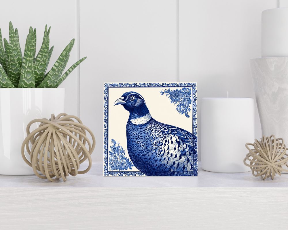Tegel 15X15 Cm Met Delfts Blauw Cadeau Decoratie | Tegeltjes Met Tekst | Tegeltjes Met Spreuken | Collega | Oma | Opa | Pensioen | Mama | Papa | Vriend Tegel 15x15 cm Delfts blauw