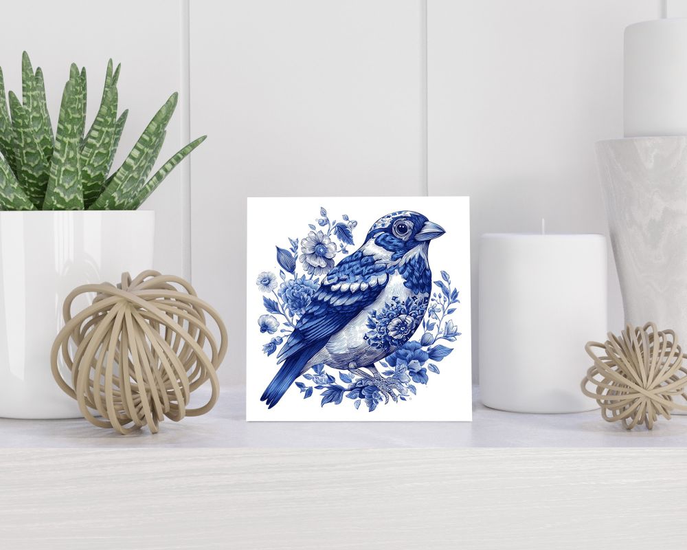 Tegel 15X15 Cm Met Delfts Blauw Cadeau Decoratie | Tegeltjes Met Tekst | Tegeltjes Met Spreuken | Collega | Oma | Opa | Pensioen | Mama | Papa | Vriend Tegel 15x15 cm Delfts blauw