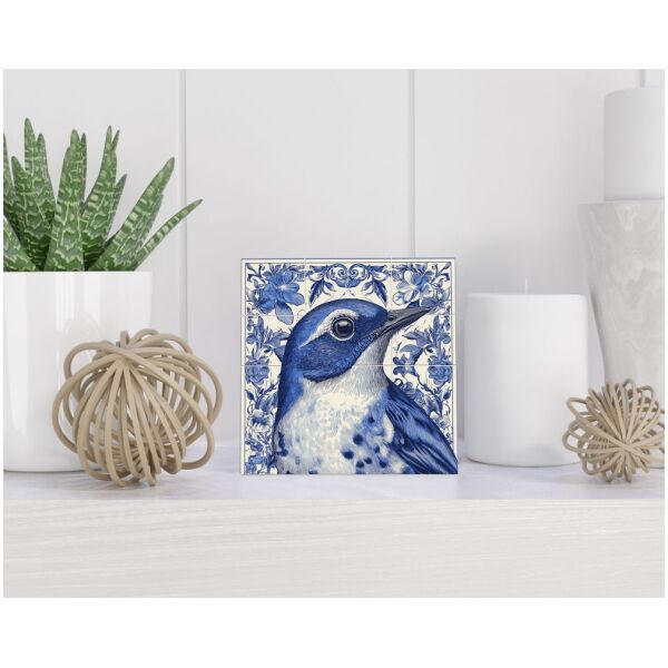 Tegel 15X15 Cm Met Delfts Blauw Cadeau Decoratie | Tegeltjes Met Tekst | Tegeltjes Met Spreuken | Collega | Oma | Opa | Pensioen | Mama | Papa | Vriend Tegel 15x15 cm Delfts blauw