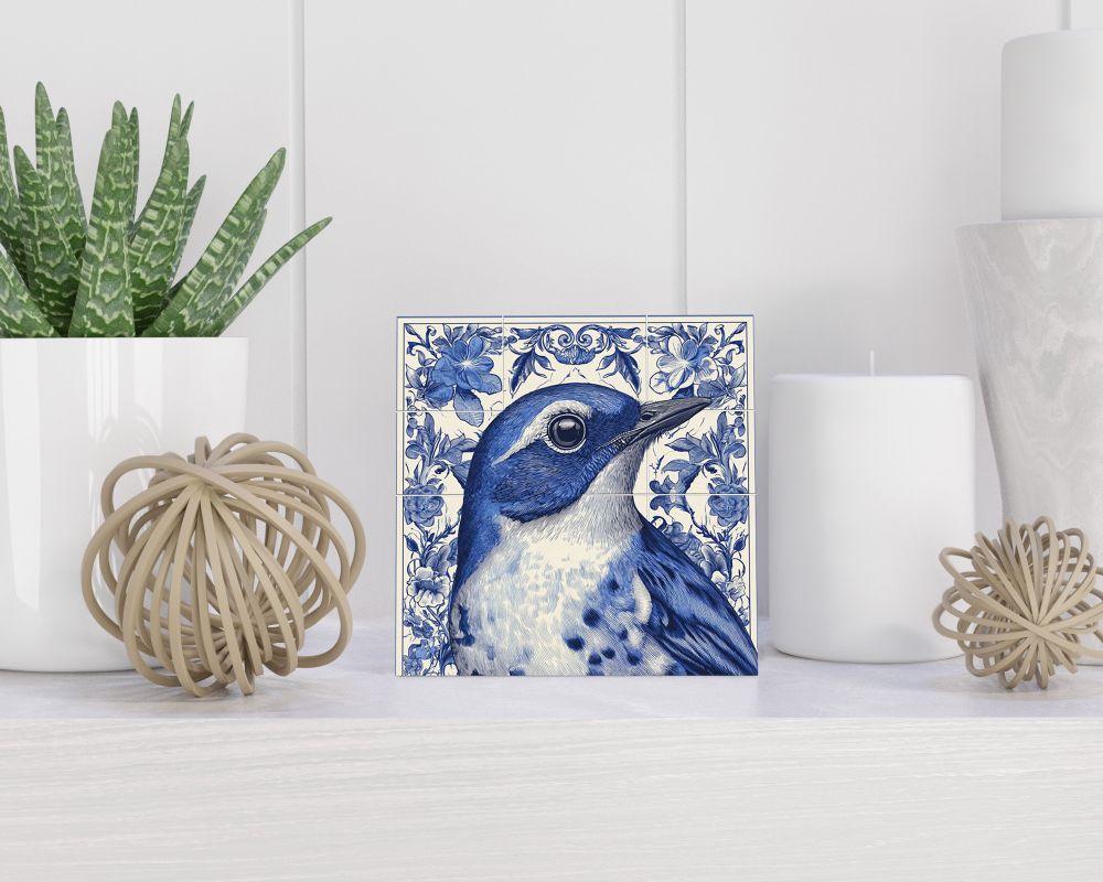 Tegel 15X15 Cm Met Delfts Blauw Cadeau Decoratie | Tegeltjes Met Tekst | Tegeltjes Met Spreuken | Collega | Oma | Opa | Pensioen | Mama | Papa | Vriend Tegel 15x15 cm Delfts blauw