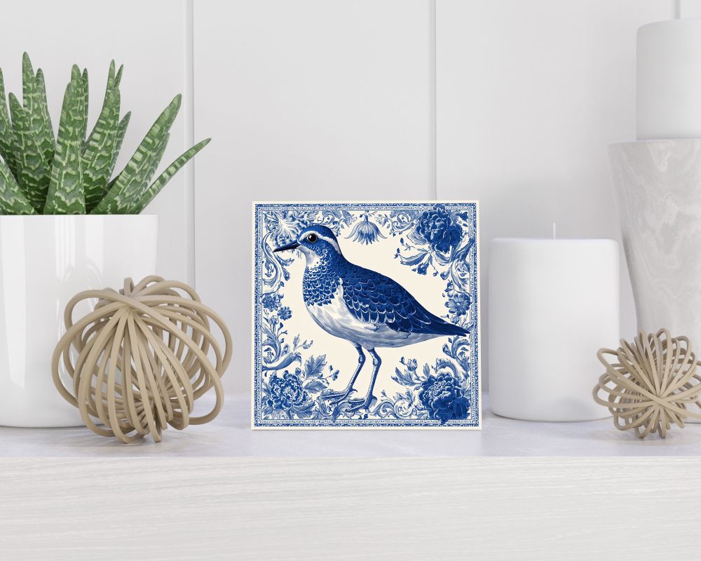 Tegel 15X15 Cm Met Delfts Blauw Cadeau Decoratie | Tegeltjes Met Tekst | Tegeltjes Met Spreuken | Collega | Oma | Opa | Pensioen | Mama | Papa | Vriend Tegel 15x15 cm Delfts blauw