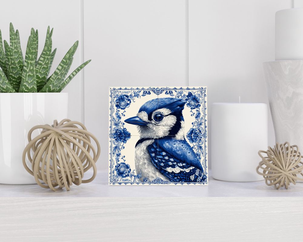 Tegel 15X15 Cm Met Delfts Blauw Cadeau Decoratie | Tegeltjes Met Tekst | Tegeltjes Met Spreuken | Collega | Oma | Opa | Pensioen | Mama | Papa | Vriend Tegel 15x15 cm Delfts blauw