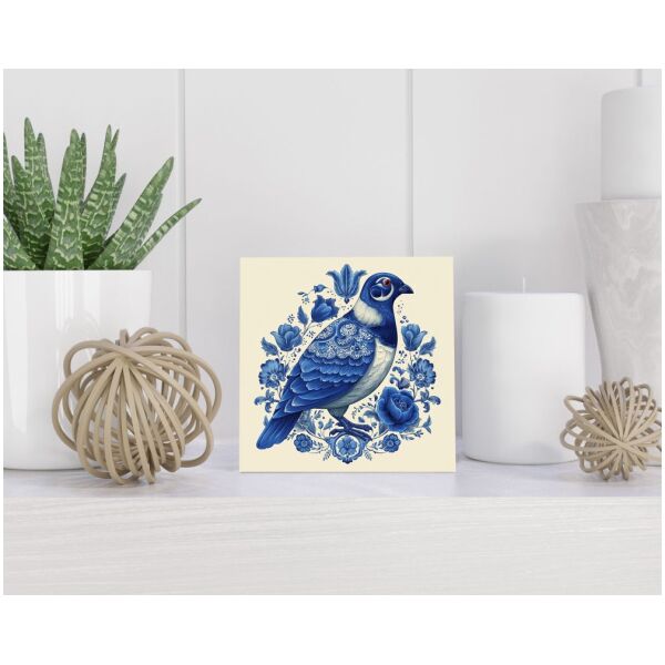 Tegel 15X15 Cm Met Delfts Blauw Cadeau Decoratie | Tegeltjes Met Tekst | Tegeltjes Met Spreuken | Collega | Oma | Opa | Pensioen | Mama | Papa | Vriend Tegel 15x15 cm Delfts blauw