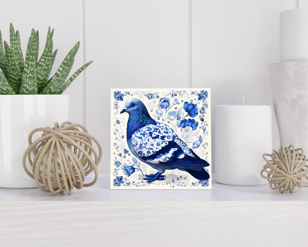 Tegel 15X15 Cm Met Delfts Blauw Cadeau Decoratie | Tegeltjes Met Tekst | Tegeltjes Met Spreuken | Collega | Oma | Opa | Pensioen | Mama | Papa | Vriend Tegel 15x15 cm Delfts blauw