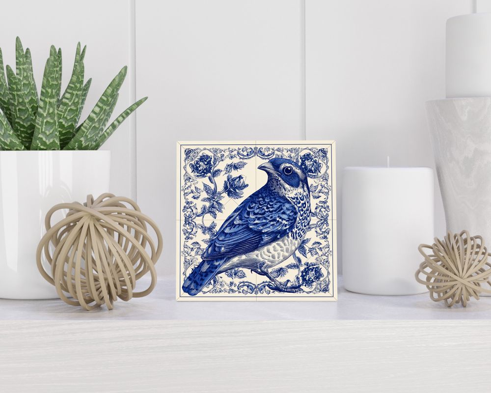 Tegel 15X15 Cm Met Delfts Blauw Cadeau Decoratie | Tegeltjes Met Tekst | Tegeltjes Met Spreuken | Collega | Oma | Opa | Pensioen | Mama | Papa | Vriend Tegel 15x15 cm Delfts blauw