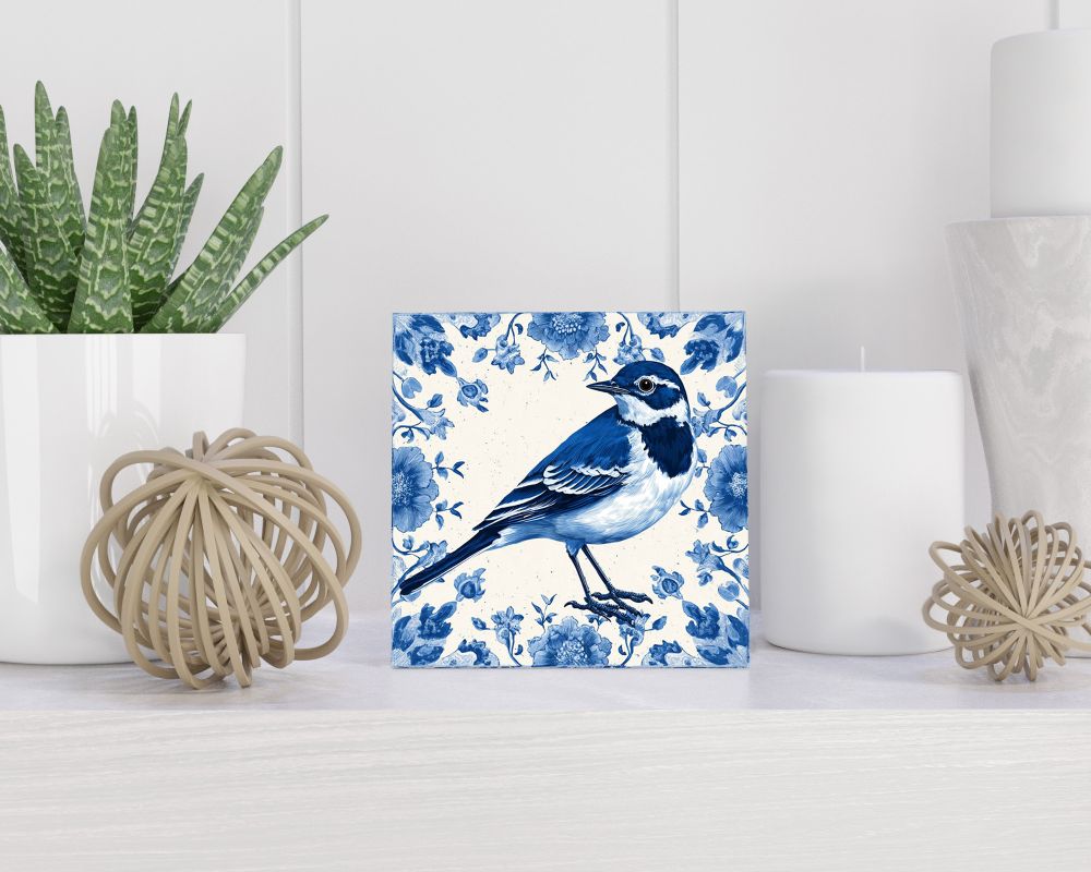 Tegel 15X15 Cm Met Delfts Blauw Cadeau Decoratie | Tegeltjes Met Tekst | Tegeltjes Met Spreuken | Collega | Oma | Opa | Pensioen | Mama | Papa | Vriend Tegel 15x15 cm Delfts blauw