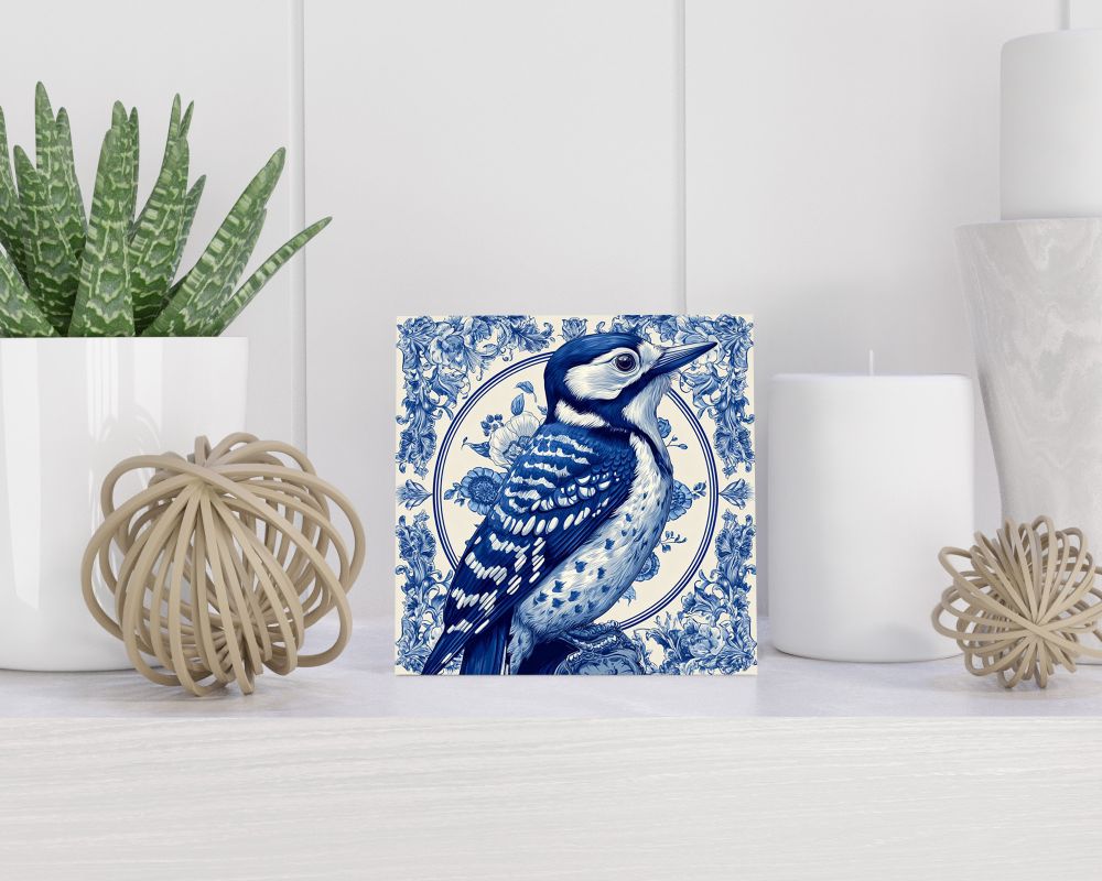Tegel 15X15 Cm Met Delfts Blauw Cadeau Decoratie | Tegeltjes Met Tekst | Tegeltjes Met Spreuken | Collega | Oma | Opa | Pensioen | Mama | Papa | Vriend Tegel 15x15 cm Delfts blauw