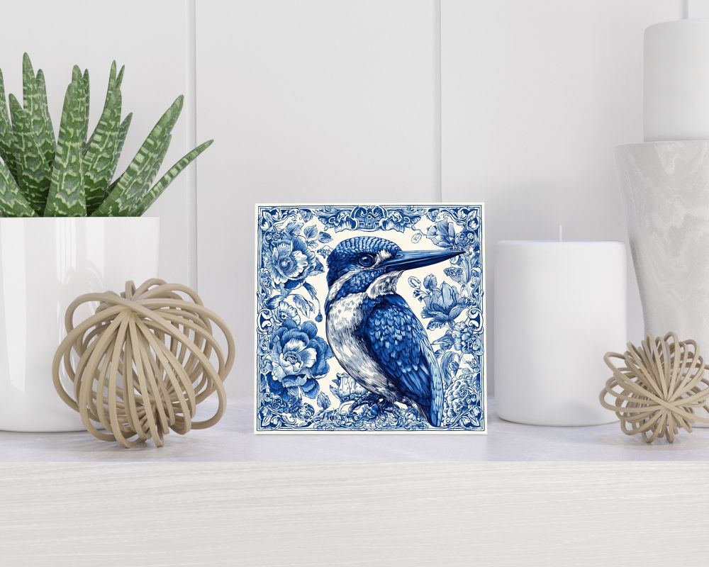 Tegel 15X15 Cm Met Delfts Blauw Cadeau Decoratie | Tegeltjes Met Tekst | Tegeltjes Met Spreuken | Collega | Oma | Opa | Pensioen | Mama | Papa | Vriend Tegel 15x15 cm Delfts blauw