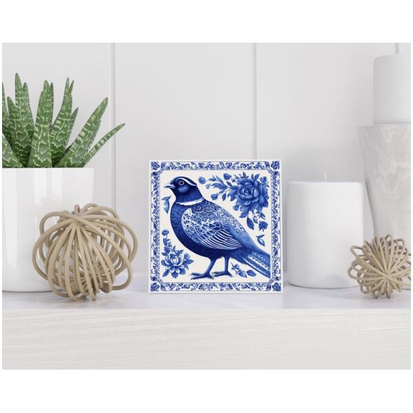 Tegel 15X15 Cm Met Delfts Blauw Cadeau Decoratie | Tegeltjes Met Tekst | Tegeltjes Met Spreuken | Collega | Oma | Opa | Pensioen | Mama | Papa | Vriend Tegel 15x15 cm Delfts blauw