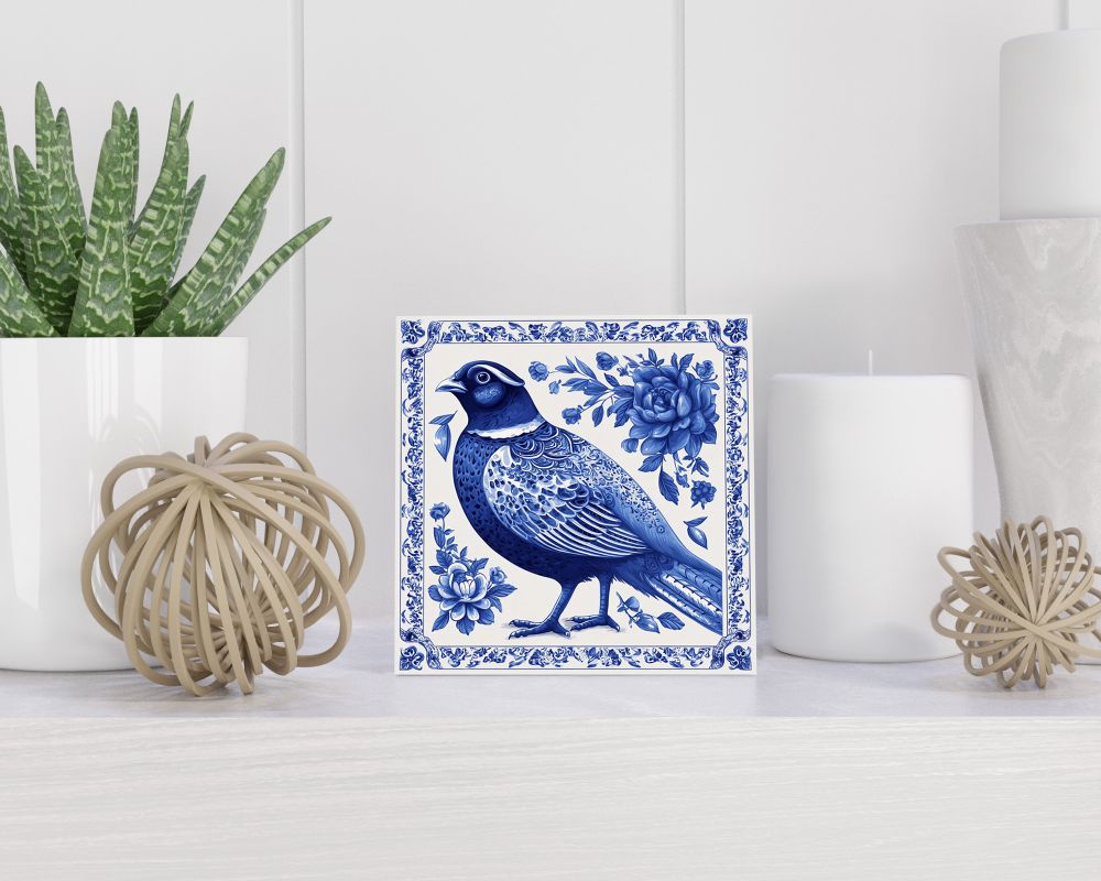 Tegel 15X15 Cm Met Delfts Blauw Cadeau Decoratie | Tegeltjes Met Tekst | Tegeltjes Met Spreuken | Collega | Oma | Opa | Pensioen | Mama | Papa | Vriend Tegel 15x15 cm Delfts blauw