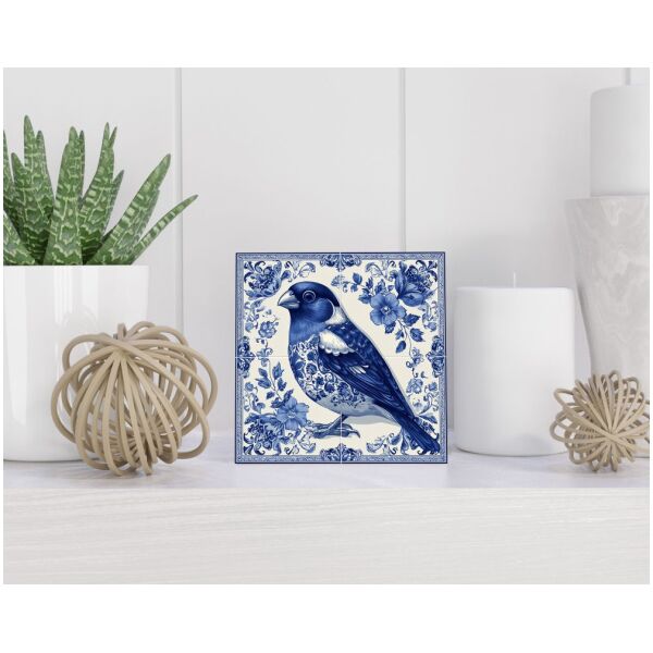 Tegel 15X15 Cm Met Delfts Blauw Cadeau Decoratie | Tegeltjes Met Tekst | Tegeltjes Met Spreuken | Collega | Oma | Opa | Pensioen | Mama | Papa | Vriend Tegel 15x15 cm Delfts blauw