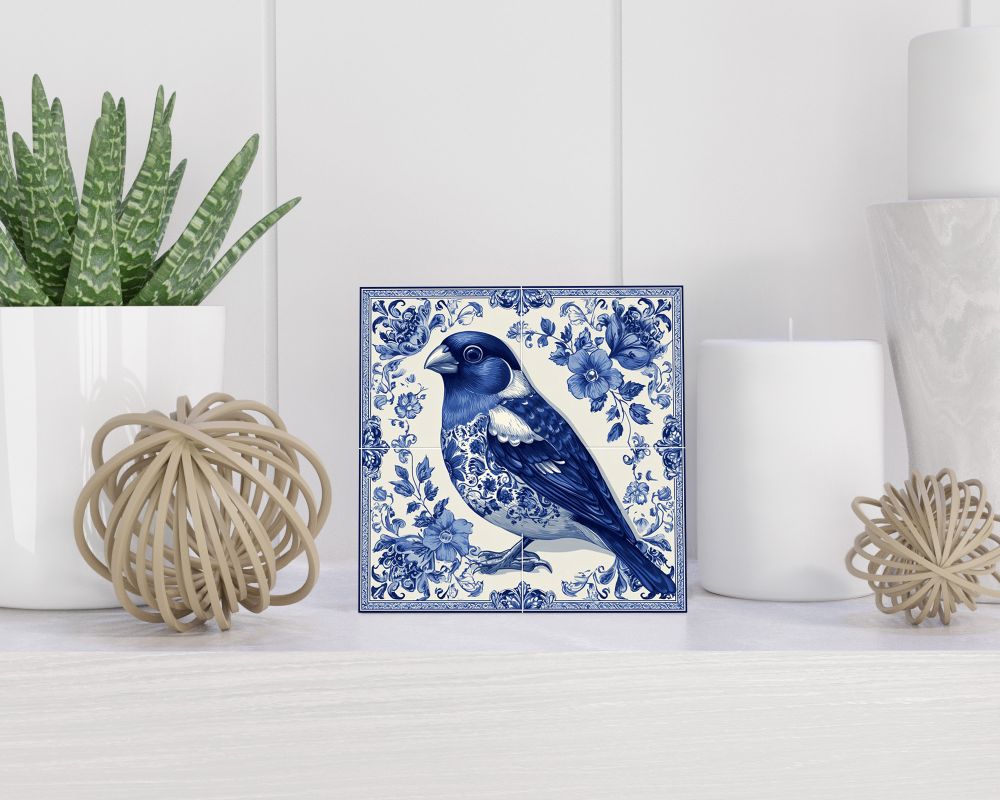 Tegel 15X15 Cm Met Delfts Blauw Cadeau Decoratie | Tegeltjes Met Tekst | Tegeltjes Met Spreuken | Collega | Oma | Opa | Pensioen | Mama | Papa | Vriend Tegel 15x15 cm Delfts blauw