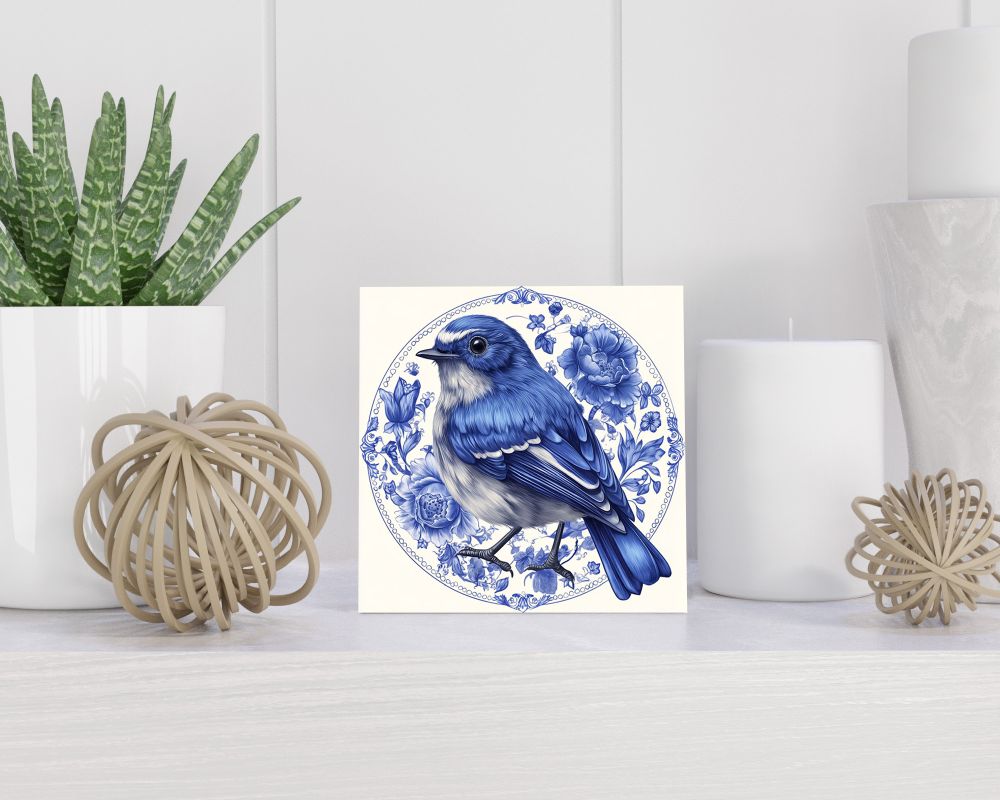 Tegel 15X15 Cm Met Delfts Blauw Cadeau Decoratie | Tegeltjes Met Tekst | Tegeltjes Met Spreuken | Collega | Oma | Opa | Pensioen | Mama | Papa | Vriend Tegel 15x15 cm Delfts blauw